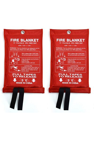 Yuwell YU WELL 2Pack Fire Blanket for Emergency Survival