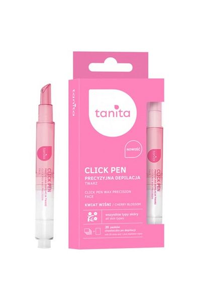 Tanita Tanita Click Pen Facial Wax Set, 20 Strips and Wipe