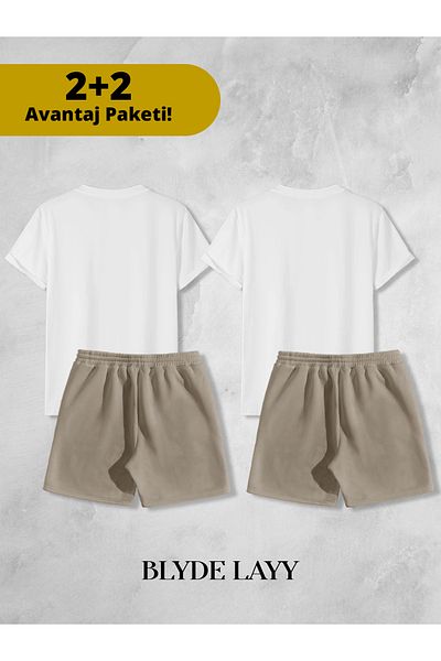 BLYDE LAYY Unisex 2-Piece Snake Printed Blyde Layy Design Lover Combination (2 Shorts - 2 T-Shirt Sets)