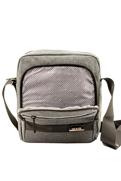 Lamonza Chrome Shoulder Bag Model 1, 22x7x25, Gray