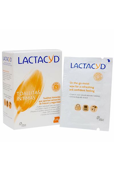 Cool Lactacyd intimate wet wipes, 10 pieces