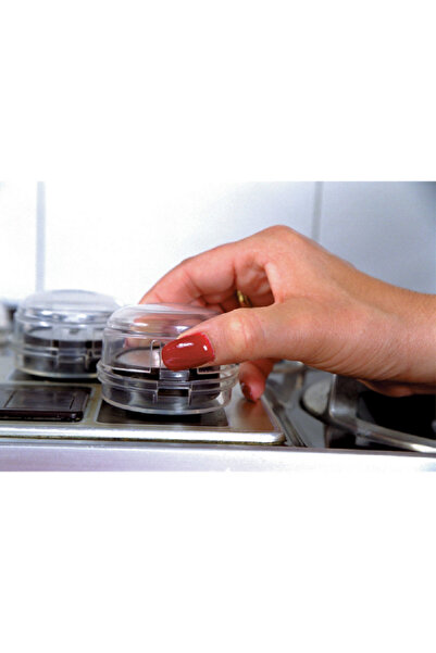 Dreambaby 4-Piece Heatproof Child Safety Plastic Stove and Oven Knob Cover Set Clear