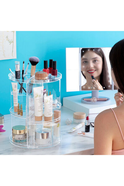 InnovaGoods Περιστρεφόμενος οργανωτής μακιγιάζ InnovaGoods Rolkup, διαφανής