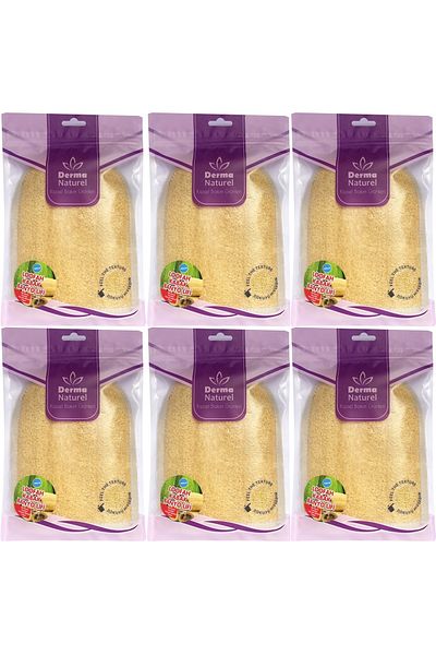 Derma Naturel Loofah Pumpkin Towel Bath Glove (15*24cm) Ms-11 (Set of 6)