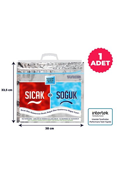 Magic Cool Bag 1 Adet Taşınabilir Sıcak-Soğuk Termos Çantası-Termal Torbası 3...