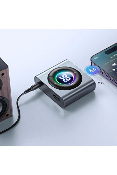 Joyroom JR-CB2 Wireless Transmitter 2'si 1 Arada Kablosuz Verici/Alıcı-Koyu Grı