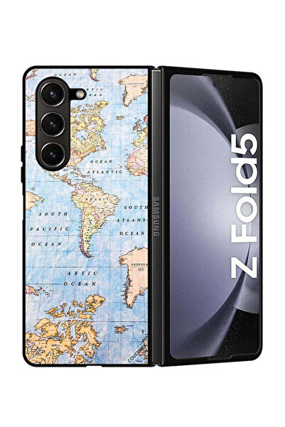 Covernex غطاء حماية لهاتف سامسونج جالاكسي زد فولد 5 مع خريطة العالم