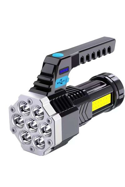 OEM Felinar LED „SURVIVOR”, lumină puternică, rezistent la apă, tip proiector COB, lanternă USB reîncărcabilă