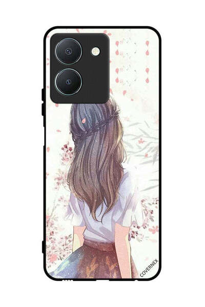 Covernex غطاء حماية لهاتف Vivo Y36 4G، فتاة لطيفة في تفكير عميق