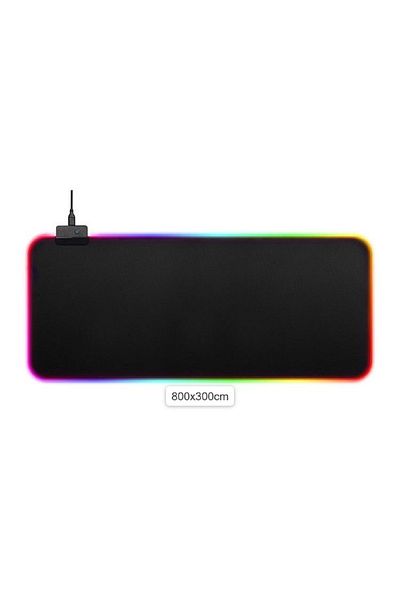 APES Extended Gaming Mouse Pad (800x300mm) - LED Lighted Desk Mat for Keyboard & Mouse