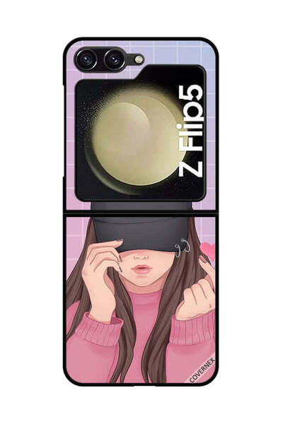 Covernex غطاء حماية لهاتف سامسونج جالاكسي زد فليب 5 - قبعة سناب لوف جيرل