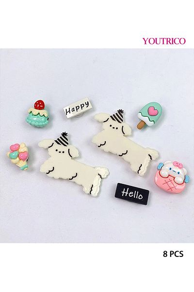 Youtrico 8pcs Cloud and Dog Jibbitz Charms for Slipper Ornament