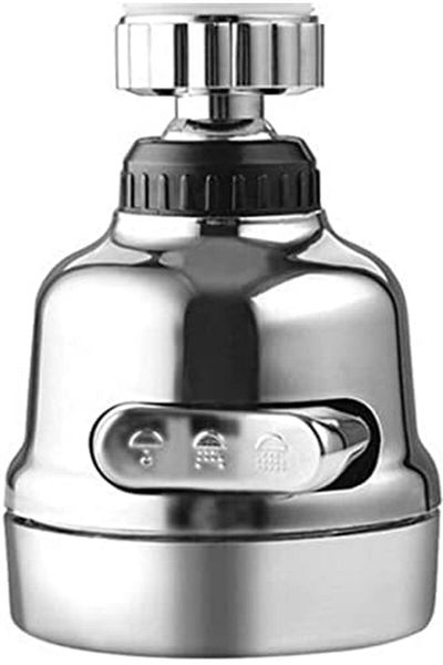 Mena Rise Şirinshop Chrome 3-Function Kitchen Sink Head 360 Degree Rotating Faucet Head Saving 1410