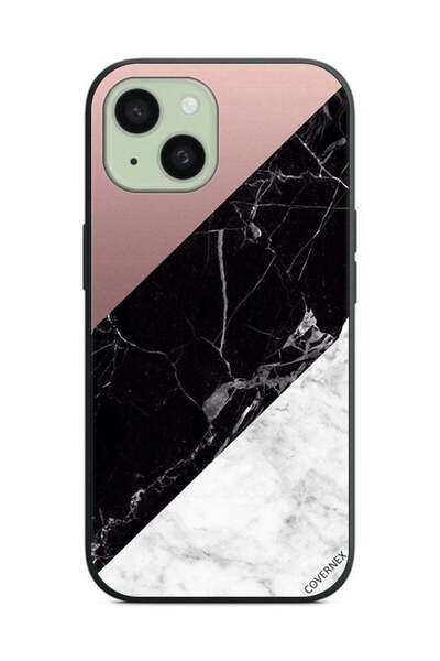 Covernex غطاء حماية لهاتف Apple iPhone 15 بنمط مزيج من الرخام واللون العادي