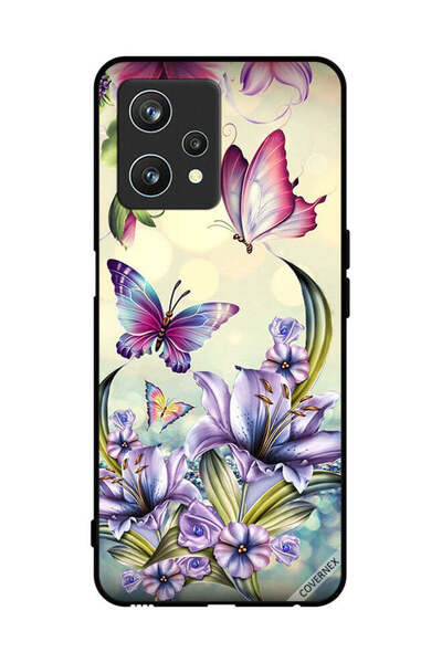 Covernex Protective Case Cover For Realme 9 Pro Purple Flowers & Butterflies