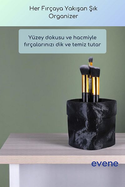 Evene Organizer μακιγιάζ Θήκη για πινέλο μακιγιάζ Organizer Organizer Μαύρο Χρώμα Μοντέλο 80