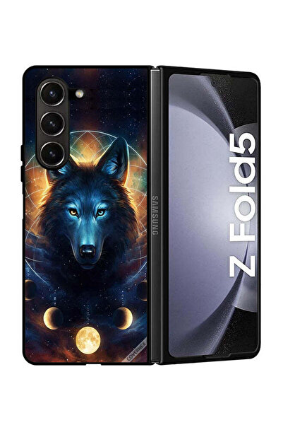 Covernex غطاء حماية لهاتف سامسونج جالاكسي زد فولد 5، ذئب في الفضاء