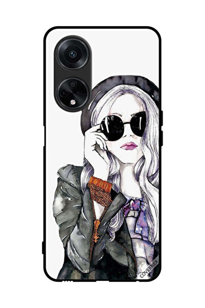 Covernex غطاء حماية لهاتف Oppo A98 5G بتصميم فتاة أنيقة ولطيفة