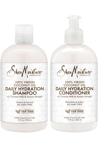 Shea Moisture 100% Coconut Oil Daily Hydration Shampoo & Conditioner 13 fl. oz.