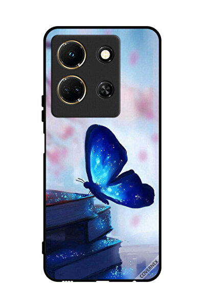 Covernex غطاء حماية لهاتف Infinix Note 30 بتصميم فراشة جالسة على كتاب