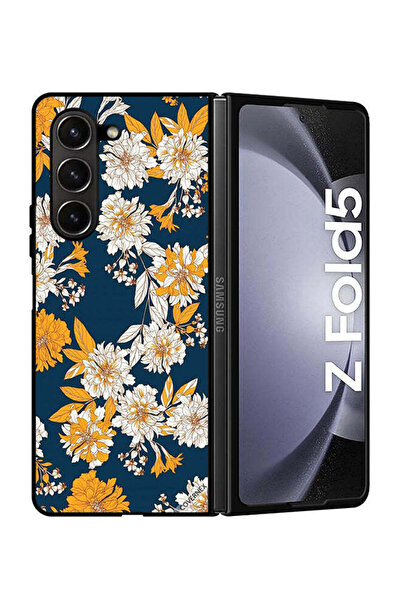 Covernex غطاء حماية لهاتف سامسونج جالاكسي زد فولد 5 بخلفية زهور وأوراق