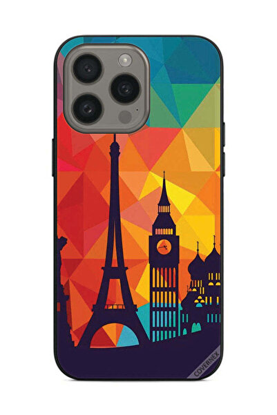 Covernex غطاء حماية لجهاز Apple iPhone 15 Pro Max بنمط باريس الملون