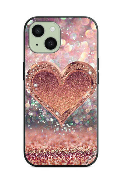 Covernex غطاء حماية لهاتف Apple iPhone 15 بتصميم قلب لامع