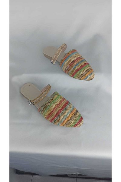 ZİO Women's Colorful Silvery Slippers