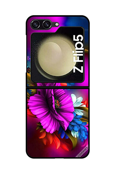 Covernex غطاء حماية لهاتف سامسونج جالاكسي زد فليب 5 - زهور عالية الدقة