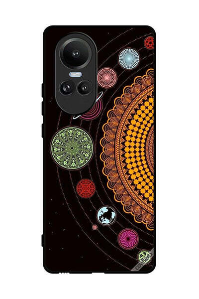 Covernex غطاء حماية لهاتف Oppo Reno10 Pro بتصميم ماندالا للنظام الشمسي