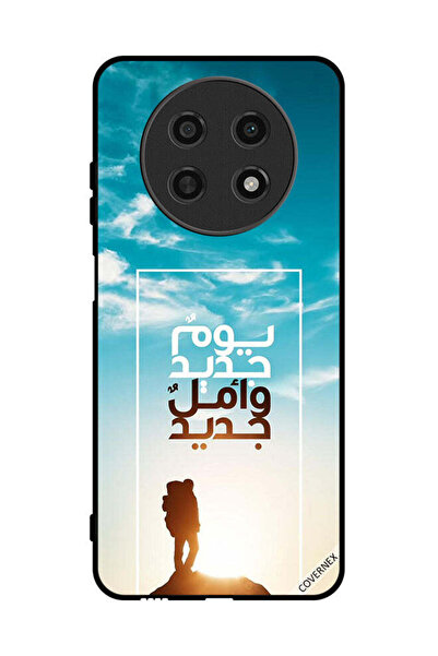 Covernex غطاء حماية لهاتف هواوي نوفا واي 91 يوم جديد أمل جديد باللغة العربية