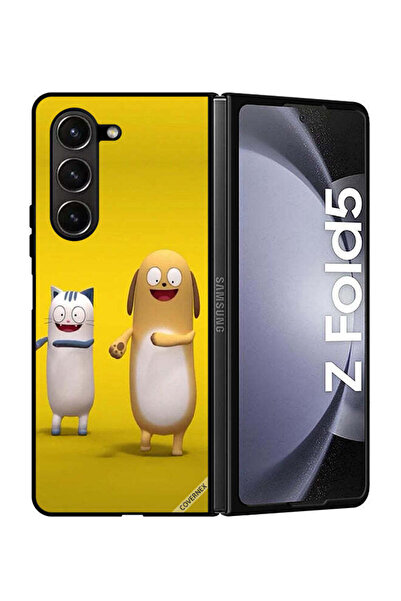 Covernex غطاء حماية لهاتف سامسونج جالاكسي زد فولد 5 قصة قطة وكلب