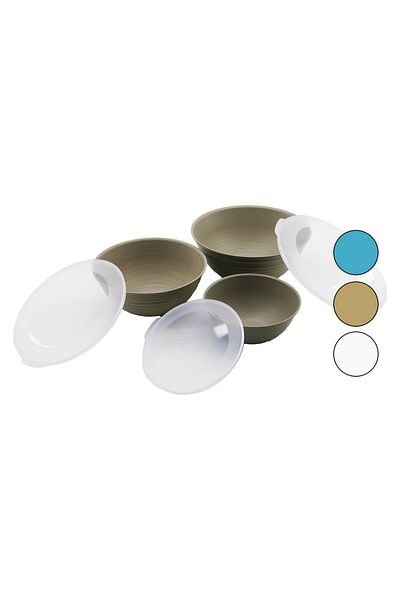 Mena Rise Veloreashop 3Pcs Set=1Lt-2Lt-3Lt Galaxy Bowl with Lid - Storage Bowl Set Color Bowl - Shelf Lid
