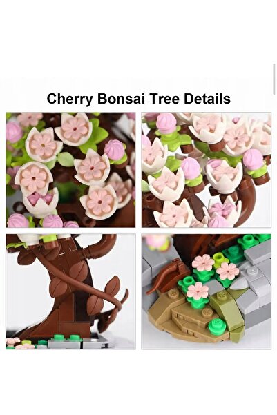scntoys Decorative Collectible Sakura Tree Flower Building Set 426 Piece Puzzle Block Flower Building Set