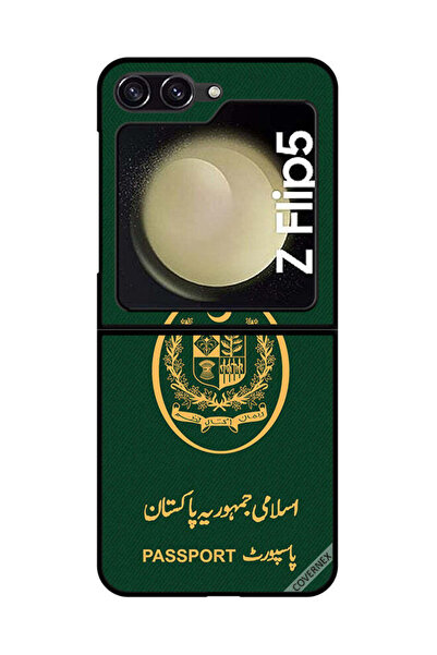 Covernex غطاء حماية لهاتف سامسونج جالاكسي زد فليب 5 بنمط جواز السفر الباكستاني