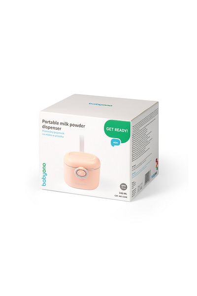 Babyono Dozator portabil pentru lapte praf si hrana 1544, Roz