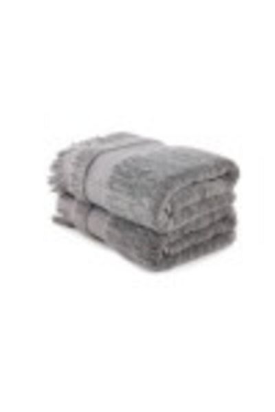 Hobby Set 2 towels 75x150cm 100% cotton with fringes, Hobby Home, Zeus Dark Grey