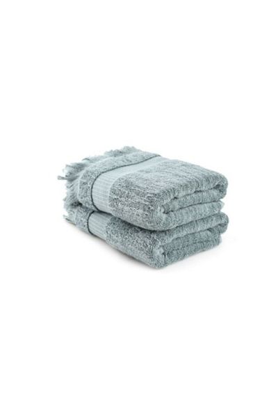 Hobby Set 2 prosoape 75x150cm bumbac 100% cu franjuri, Hobby Home, Zeus Verde