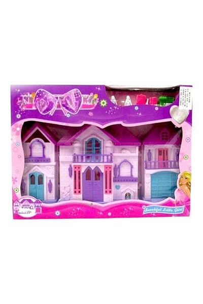Toybox مجموعة لعب بيت الدمية العائلية السعيدة مع الأثاث للأطفال