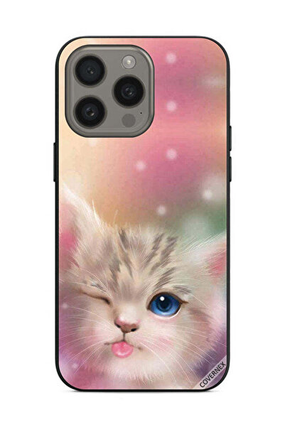 Covernex غطاء حماية لهاتف Apple iPhone 15 Pro Max قطة لطيفة