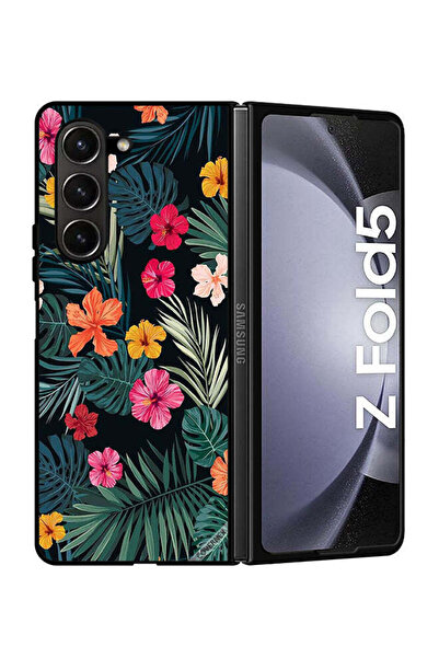 Covernex غطاء حماية لهاتف سامسونج جالاكسي زد فولد 5، زهور متعددة الألوان وريش...