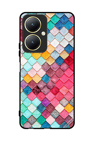 Covernex غطاء حماية لهاتف فيفو Y27 4G بنمط مربع ماسي