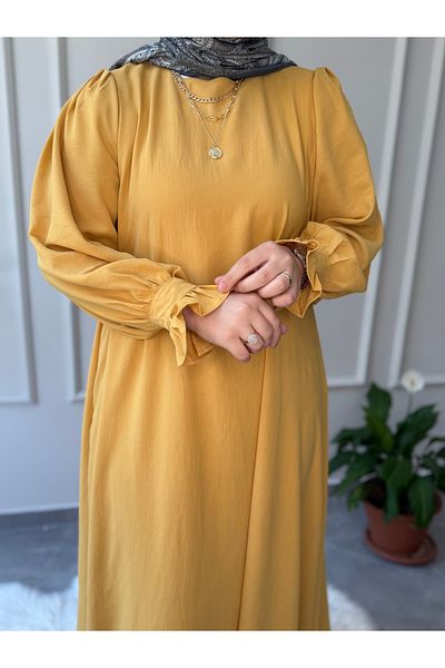 afife Plus Size Aerobin Fabric A-Line Mobile Belt Dress