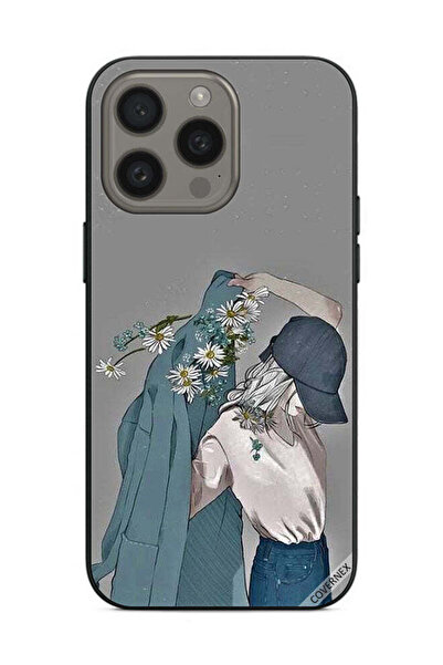 Covernex غطاء حماية لهاتف Apple iPhone 15 Pro Max بتصميم فتاة ترتدي معطفًا