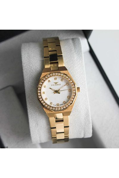 FERRO F43014B Women's Wrist Watch with Steel Band