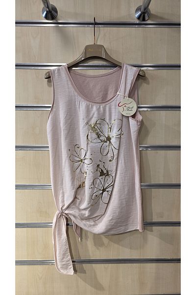 Park Moda Bluză italiană cu mâneci zero cu model de flori