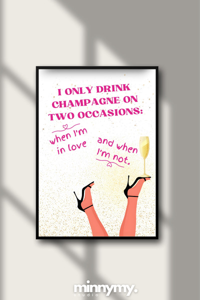 Minnymy Drinks Collection Temalı Duvar Posteri - Çerçevesiz Poster, Mutfak, S...