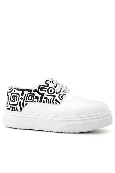 Rakerplus Pantofi clasici pentru copii Tbons Special Design Derby White Skin