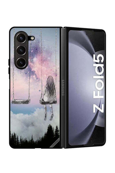 Covernex غطاء حماية لهاتف سامسونج جالاكسي زد فولد 5، رسم فتاة وحيدة