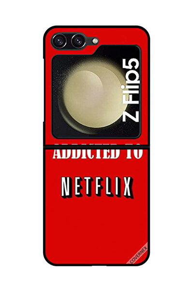Covernex غطاء حماية لهاتف سامسونج جالاكسي زد فليب 5، مدمن على نتفليكس بنسبة 100%
